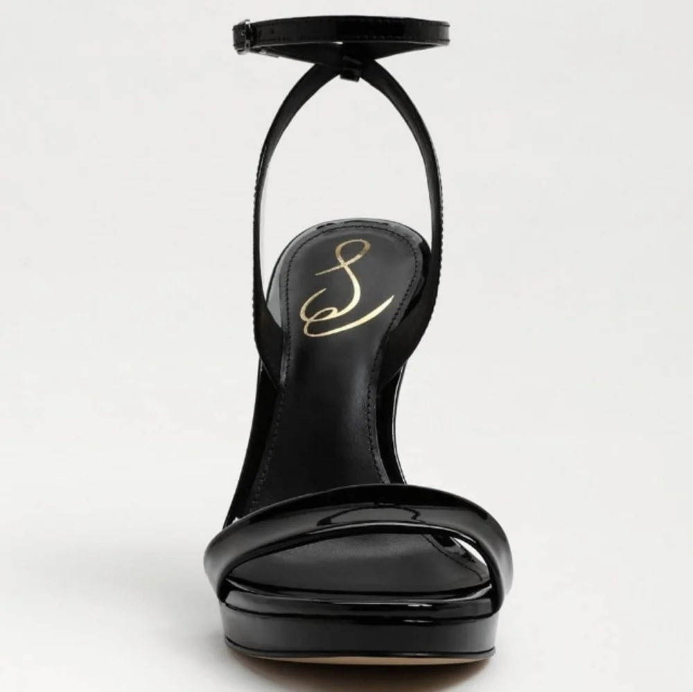 Sam Edelman Jade Strappy Heel Sandals Black -10 - Picture 3 of 11